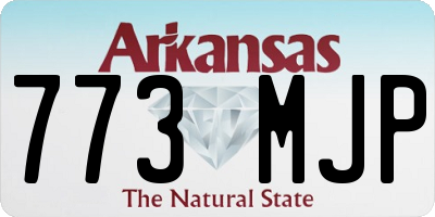 AR license plate 773MJP
