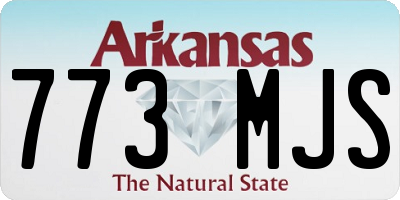 AR license plate 773MJS