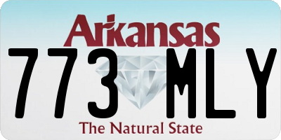 AR license plate 773MLY