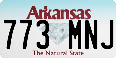 AR license plate 773MNJ