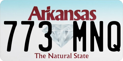 AR license plate 773MNQ