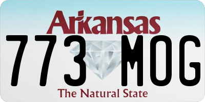 AR license plate 773MOG