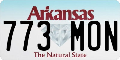 AR license plate 773MON