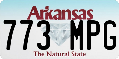 AR license plate 773MPG