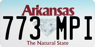 AR license plate 773MPI