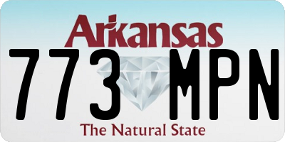 AR license plate 773MPN