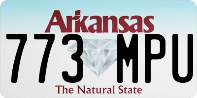 AR license plate 773MPU