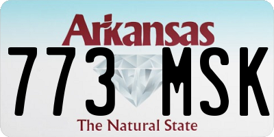 AR license plate 773MSK