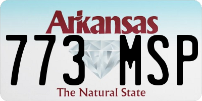 AR license plate 773MSP