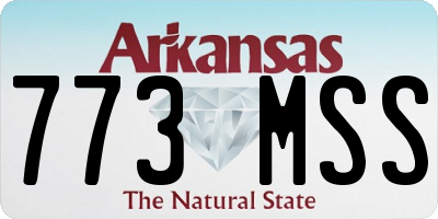 AR license plate 773MSS