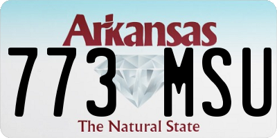 AR license plate 773MSU