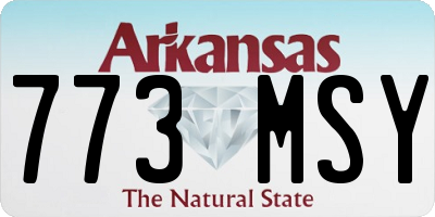 AR license plate 773MSY