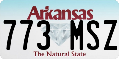 AR license plate 773MSZ