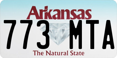 AR license plate 773MTA