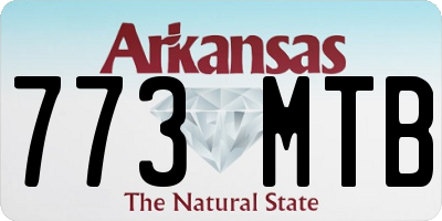 AR license plate 773MTB