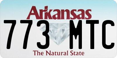 AR license plate 773MTC