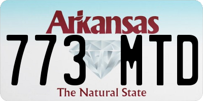 AR license plate 773MTD