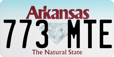 AR license plate 773MTE
