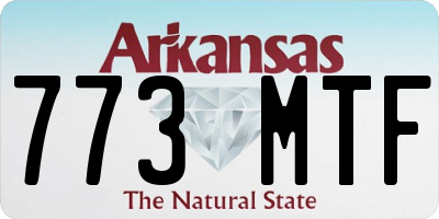 AR license plate 773MTF