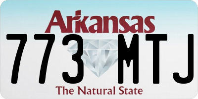 AR license plate 773MTJ