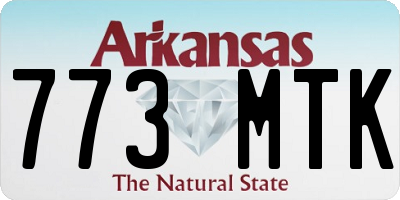 AR license plate 773MTK