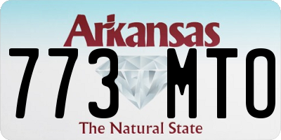 AR license plate 773MTO