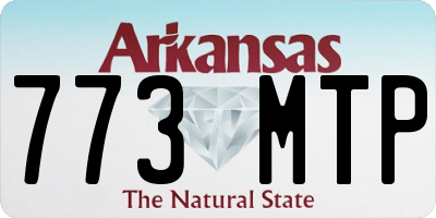 AR license plate 773MTP