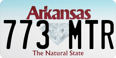 AR license plate 773MTR