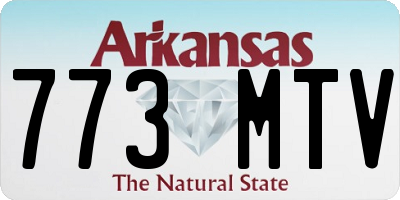 AR license plate 773MTV
