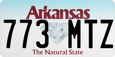 AR license plate 773MTZ