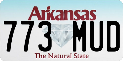 AR license plate 773MUD