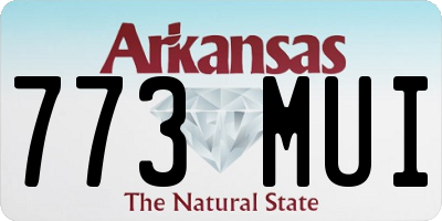 AR license plate 773MUI
