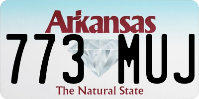AR license plate 773MUJ