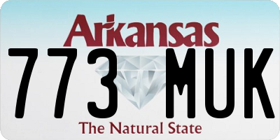 AR license plate 773MUK