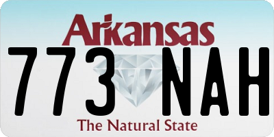 AR license plate 773NAH