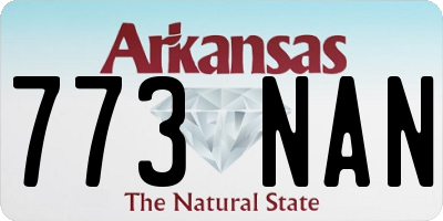 AR license plate 773NAN