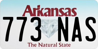 AR license plate 773NAS