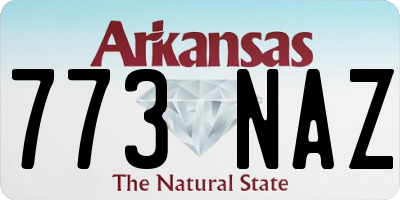 AR license plate 773NAZ