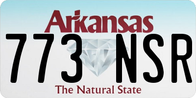 AR license plate 773NSR