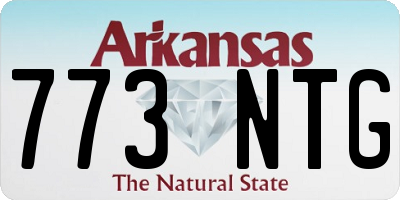 AR license plate 773NTG