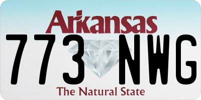 AR license plate 773NWG