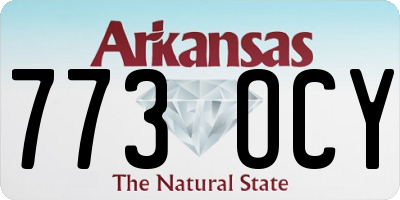 AR license plate 773OCY