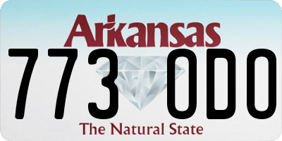 AR license plate 773ODO