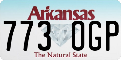 AR license plate 773OGP