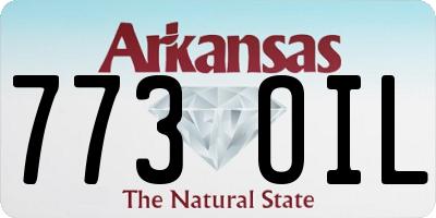 AR license plate 773OIL