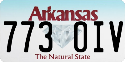 AR license plate 773OIV