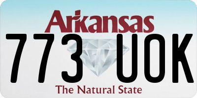 AR license plate 773UOK