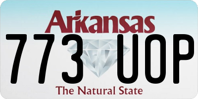 AR license plate 773UOP