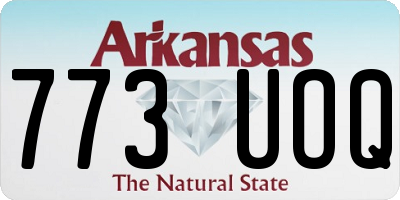 AR license plate 773UOQ