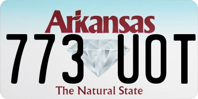 AR license plate 773UOT